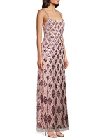 Sequin Mesh Gown