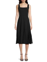 Bonded Crepe Midi Dress