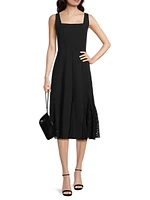 Bonded Crepe Midi Dress