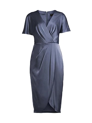 Satin Crêpê Midi-Dress