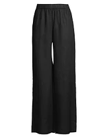 Wide-Leg Linen Pants