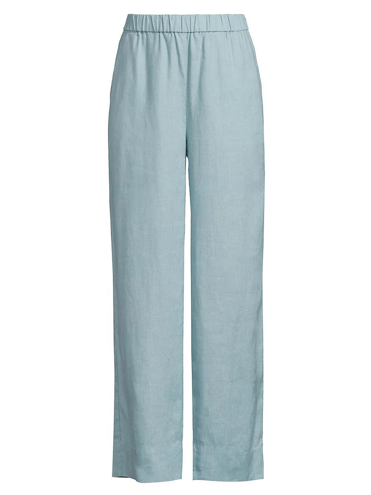 Wide-Leg Linen Pants