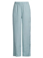 Wide-Leg Linen Pants