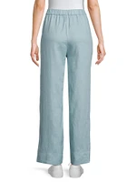 Wide-Leg Linen Pants