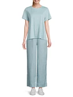 Wide-Leg Linen Pants