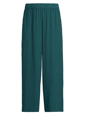 Silk Straight-Leg Pants