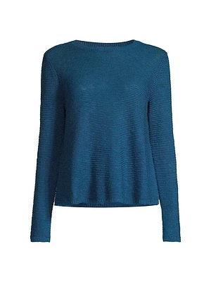 Linen & Cotton Crewneck Sweater