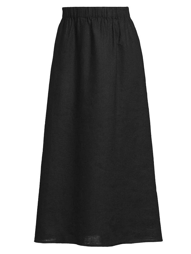 Linen Midi Skirt