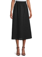 Linen Midi Skirt