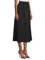 Linen Midi Skirt