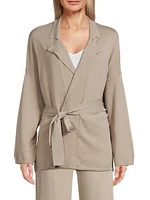 Organic Cotton Wrap Knit Jacket