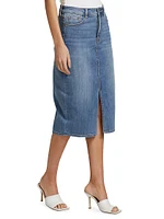 Denim Midi-Skirt