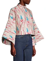 Delphinium Textured Crop Jacket