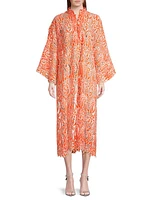 Honeysuckle Floral Lace Caftan Dress