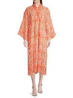 Honeysuckle Floral Lace Caftan Dress