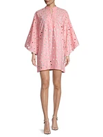 Floral Lace Caftan Minidress