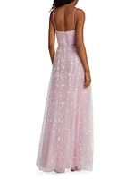 Layla Sequined Lace A-Line Gown