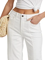 High-Rise Stretch Wide-Leg Crop Jeans