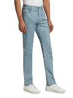 Everett Stretch Cotton-Linne Straight-Leg Jeans