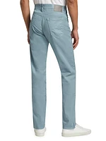 Everett Stretch Cotton-Linne Straight-Leg Jeans