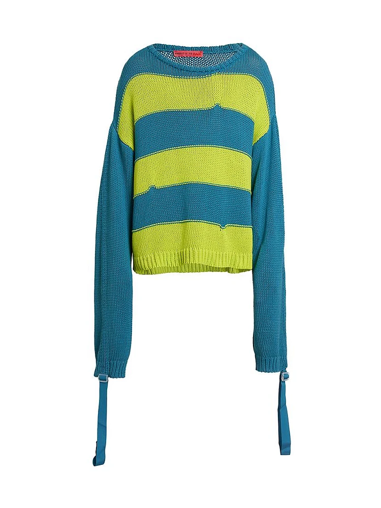 Super Long-Sleeve Striped Jumper