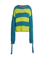 Super Long-Sleeve Striped Jumper