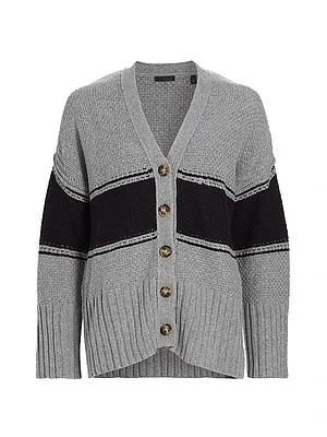 Striped Oversized Cardigan