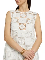 Melia Patchwork Embroidered Shift Dress