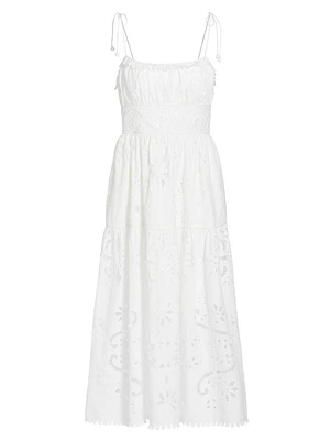 Liat Eyelet Embroidered Midi-Dress