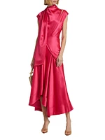 Giles Asymmetric Satin Gown