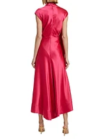 Giles Asymmetric Satin Gown