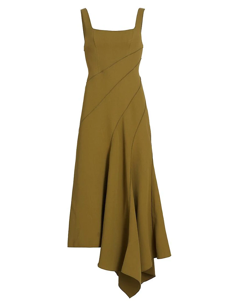 Rowe Asymmetric Maxi Dress