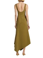 Rowe Asymmetric Maxi Dress