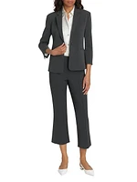 Crepe Single-Breasted Blazer