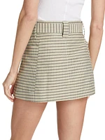 Deanna Checked Miniskirt