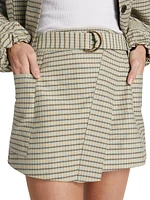 Deanna Checked Miniskirt