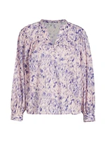 Fable Cotton Ikat-Inspired Blouse