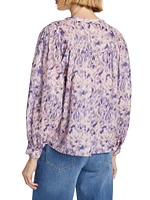 Fable Cotton Ikat-Inspired Blouse