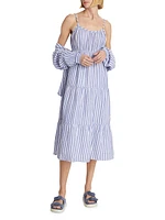 Blakely Cotton Striped Midi-Dress