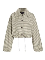 North Checked Drawstring Jacket