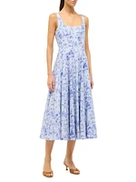 Wells Floral Cotton Midi-Dress