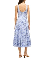 Wells Floral Cotton Midi-Dress