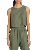 Robbie Linen Crop Top