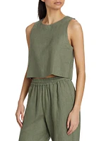 Robbie Linen Crop Top