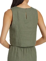 Robbie Linen Crop Top