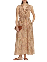 Darby Printed Cotton & Silk Tie-Waist Dress