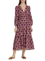 Ella Floral Cotton Midi-Dress