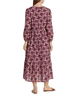 Ella Floral Cotton Midi-Dress