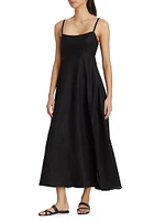 Daryl Linen Sleeveless Midi-Dress