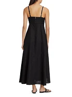 Daryl Linen Sleeveless Midi-Dress